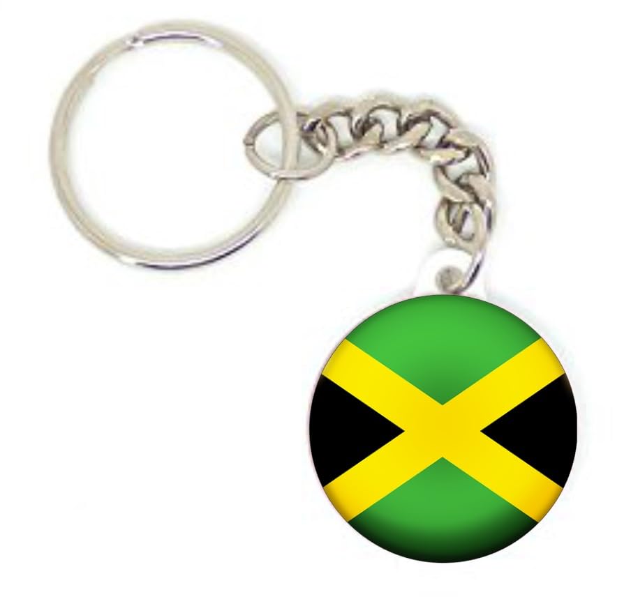 Porte clé badge drapeau JAMAÏCAIN PAYS JAMAÏQUE jamaica cadeau