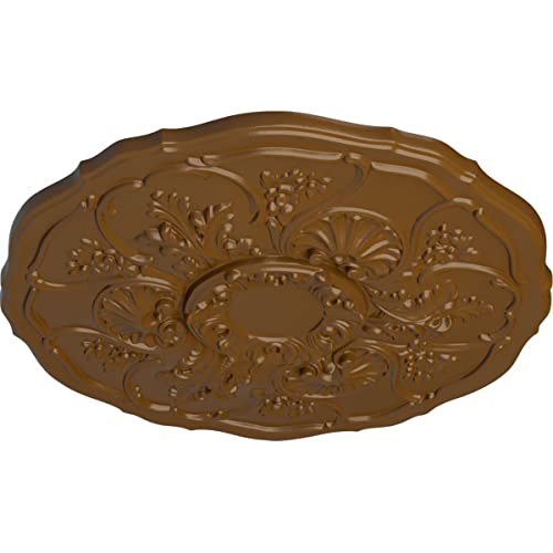 Image of Ekena Millwork CM22CNSTF 22 OD x 1 1 /2 P Cornelia Ceiling Medallion (fits Canopies up to 4 inch), Smokey Topaz