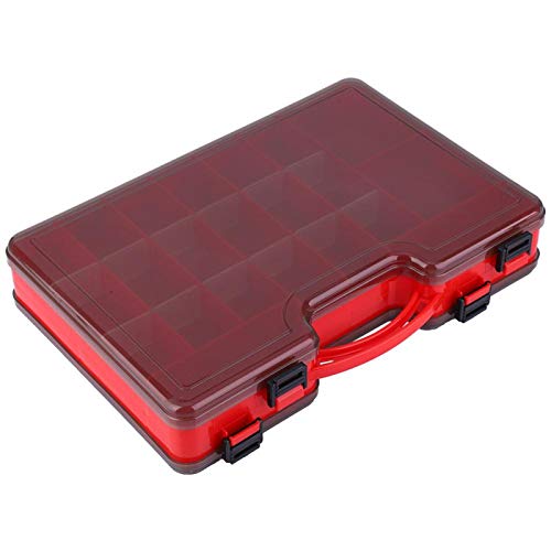 Evtscan Fishing Lure Boxes, Fly Lure Box Fishing Tackle Storage Box Spoon Hook Bait Tackle Case With Handle Fishing Tackle Boxes(Red) #TOP1
