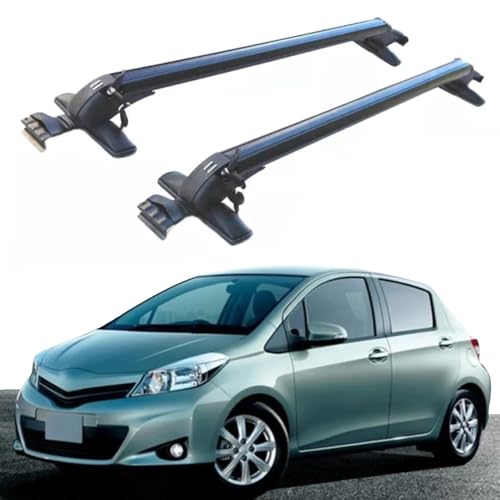 TINIANHHCT Roof Rack Cross Bars for Toyota Yaris XP90 Hatchback 2005-2012 Without Roof Rails Aluminum Cross Bar Cargo Carrier with Lock