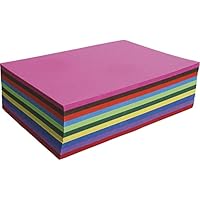 Clairefontaine 455399C - Packung mit 25 Bögen Tonzeichenpapier, 50x65cm, 120g, Farbig sortiert, 1 Pack