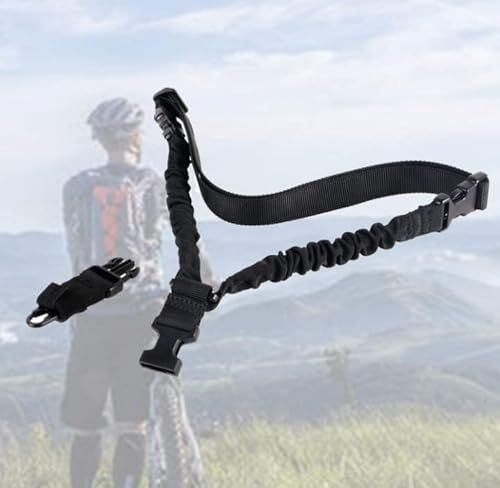 Verstellbarer Einpunkt-Gewehrriemen, Gewehrriemen, 1-Punkt-Gewehrriemen, Multifunktionaler Gewehrriemen, Verstellbares Schulterseil mit Abnehmbarer Schnalle für die Jagd, Camping,(Schwarz)