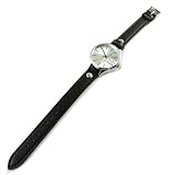tamaño : 24 cm x 1 cm x 1 cm Reloj de diseño \'Lulu Castagnette\'de plata negro.