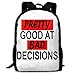 Produktbild hengshiqi Rucksack Schultasche,Backpack, Adult Backpacks Girl's Shoulder Bag Bookbags School Season Pretty Good at Bad Decisions Traveling Bags