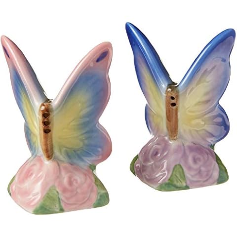 Cosmos Gifts 20785 Butterfly Salt and Pepper Shakers Set Cover