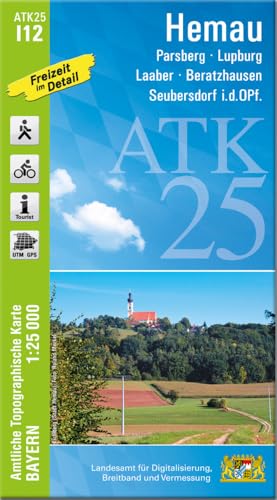 ATK25-I12 Hemau (Amtliche Topographische Karte 1:25000): Parsberg, Lupburg, Laaber, Beratzhausen,