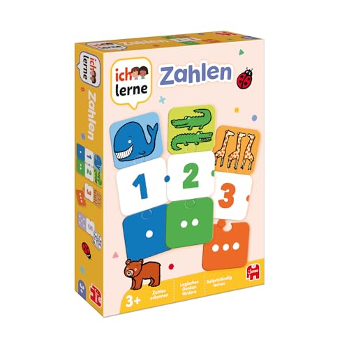 Jumbo Spiele 19547 ich lerne Zahlen - Lernspiel für Kinder ab 3 Jahren für 1 bis 4 Spieler Mehrfarbig One Size