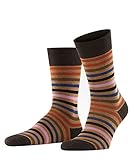 FALKE Herren Socken Tinted Stripe, Wolle Baumwolle, 1 Paar, Braun (Canvas 5306), 39-42
