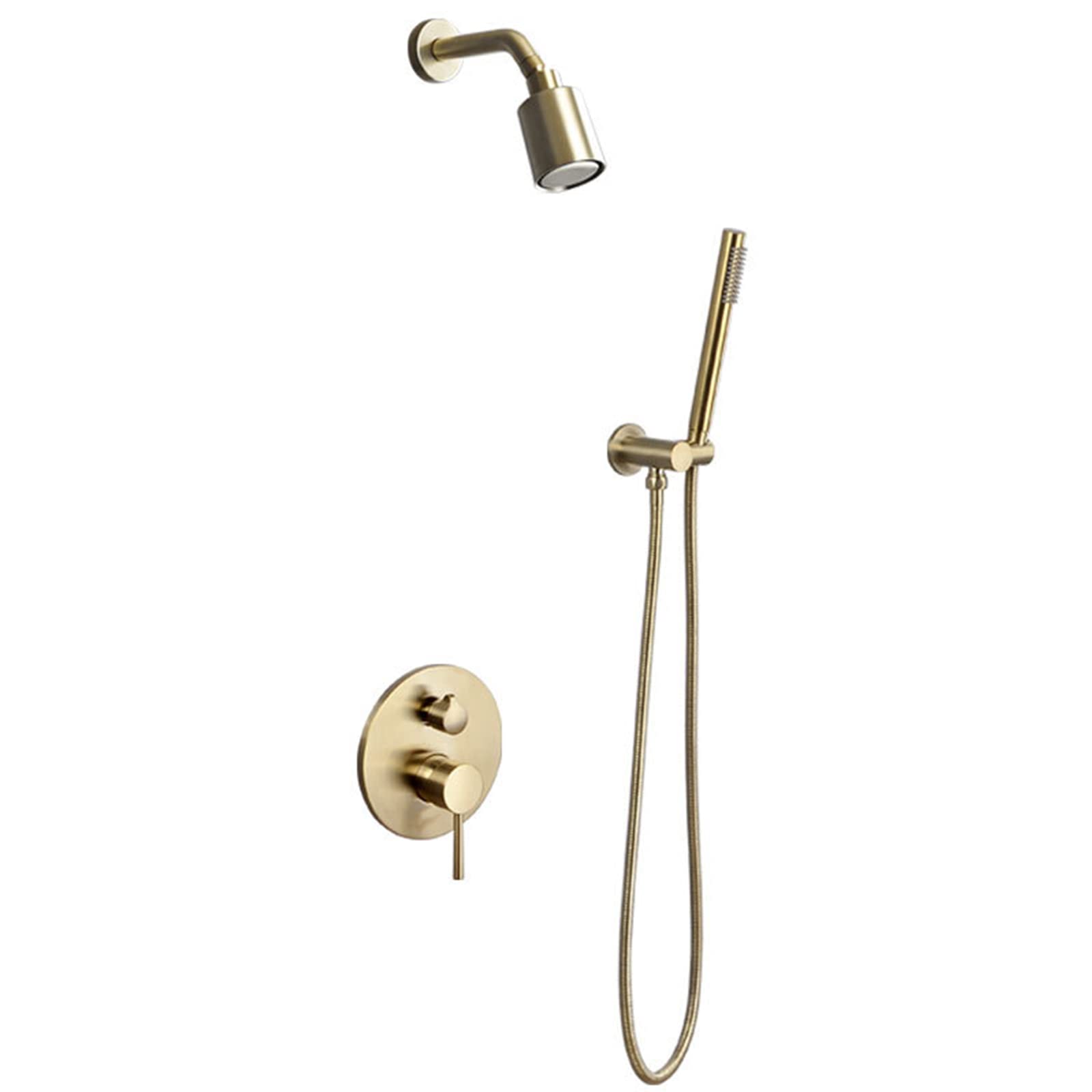 Système de douche mural avec robinet mitigeur et pommeau effet pluie