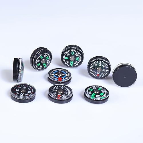Brújula portátil pequeña ABS 20 mm para camping miniatura 1