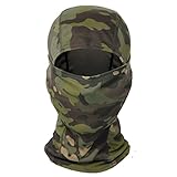 kuou Mens Camouflage Balaclava, Full Face Mask Breathable Hood Ninja Headwear for Sports Hunting Cycling Motocycling