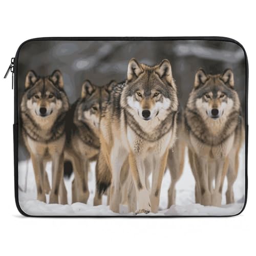 Housse ordinateur portable lot de loups 10-17 pouces pochette néoprène