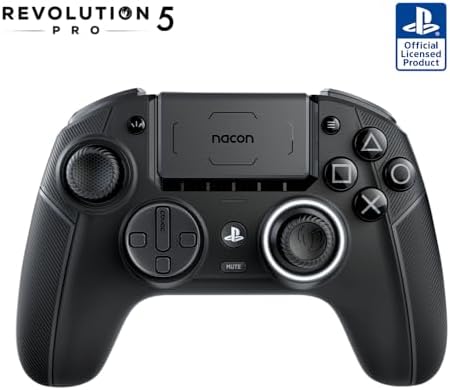 NACON Revolution 5 Pro Officially Licensed PlayStation Wireless Gaming Controller for PS5 / PS4 / PC - Hall Effect, Trigger Stops, Mappable Buttons, Bluetooth Audio - Triple Black (Renewed) : Everything Else