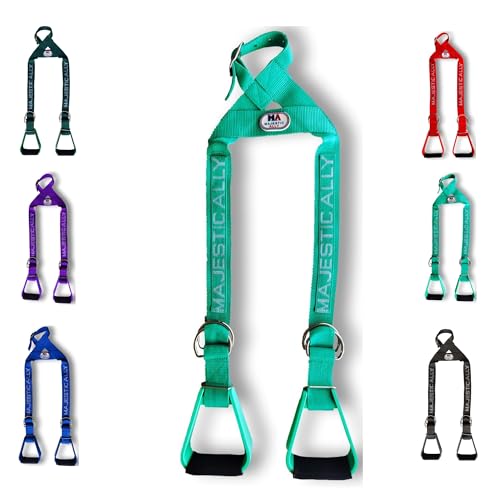 Majestic Ally Nylon Overlay Adjustable Heavy Duty Padded Youth Stirrup (Turquoise)
