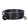 GasSaf Propane Hose, Propane Adapter Hose 1lb to 20lb Propane Tank Connection Suitable for Weber Q Grills, Blackstone Griddles, Coleman Stoves, Buddy Heaters & More (12 Feet)