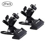SLOW DOLPHIN Tripod Clip Clamp Mount Flash Reflector Holder for Studio Backdrop Camera with 360...