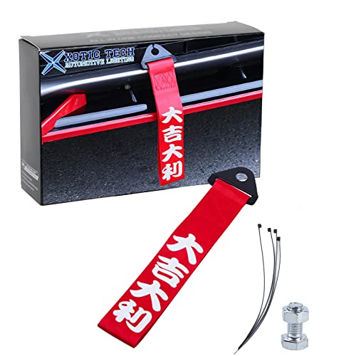 Sangle de remorquage rouge avec slogan Good Luck universelle auto