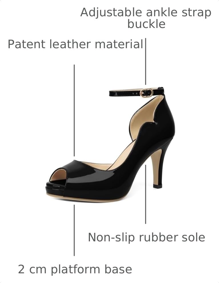 Image of AUMOTED High Heels Pumps Platforms Shoes for Party Daily 3.4 inch Dressy Pumps