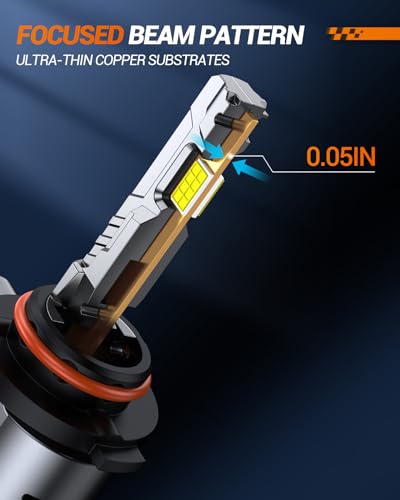 Image of SEALIGHT 9005 HB3 Bulbs, 40000LM 9005 LED Fog Bulbs 1:1 OEM Design, Plug-N-Play, Pack of 2