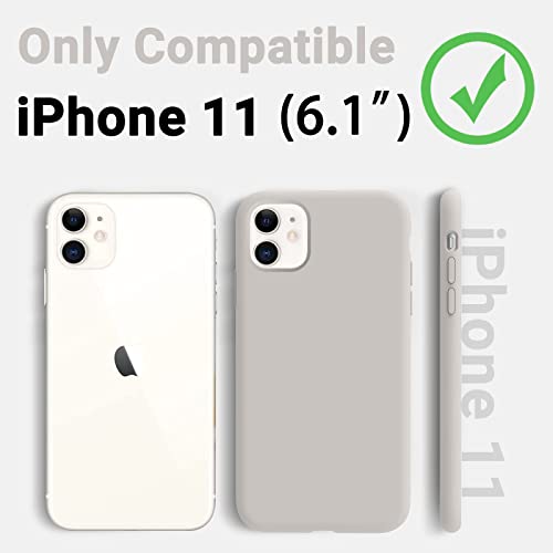 Aotesier Upgraded Slim Fit Iphone 11 Case, Premium Silicone Phone Case, Full Body Shockproof Protection Cover Anti-Scratch&Fingerprint For Iphone 11 With Comfortable Grip, 6.1 Inch, Stone #TOP5