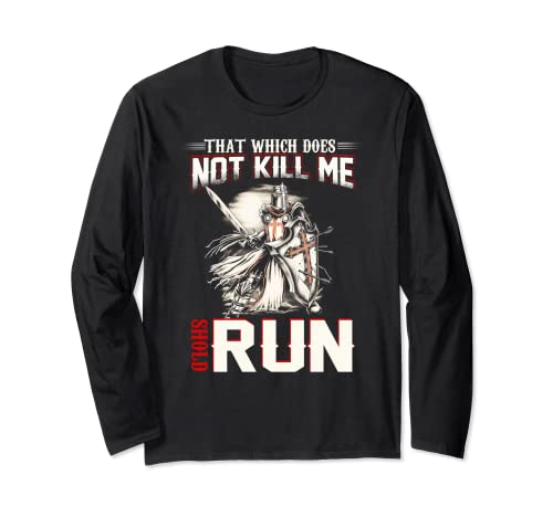 Templar Knight - That does not Kill Me Drapeau américain Manche Longue