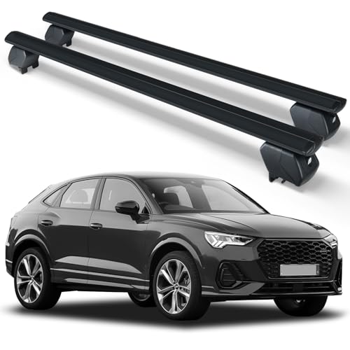 SOENBOO Heavy Duty 300 LBS Roof Rack Cross Bars Compatible with 2012-2025 Audi Q3 with Side Rails, Adjustable & Lockable Rooftop Top Luggage Crossbars Cargo Carrier Cars Suvs