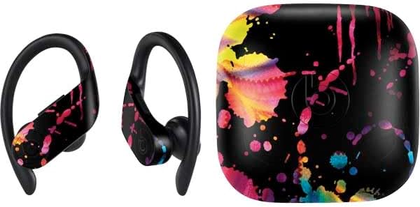 Skinit Decal Audio Skin Compatible with PowerBeats Pro - Chromatic Splatter White Design