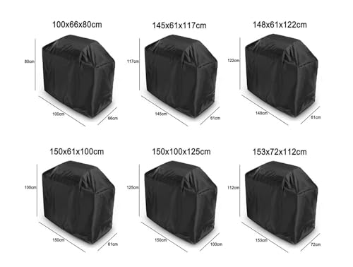 Couverture de barbecue étanche pour abriter le gril du jardin noir