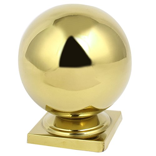 IIVVERR 80mmx80mm Ball Top Cap 304 Stainless Steel Gold Tone for Stair Newel Fence Post (80mmx80mm Ball Top Cap 304 Tono dorado de acero inoxidable para poste de cerca Newel de escalera