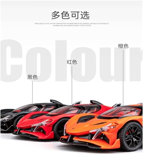 Image of SPITEN 1:24 Scale Exclusive Alloy Metal Pull Back Die-Cast Car Scale Model with Sound Light Mini Auto Toy for Kids Metal Model Toy Car with Sound&Light (Frr Apolo Sport Car-Multicolor)
