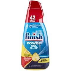 Finish Powergel, Gel Detersivo per Lavastoviglie Liquido, 42 Lavaggi, 940ml, Poteri Sgrassanti, Limone, Multiazione