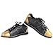 Men's Bowling Shoes Lightweight Leather Breathable Buffer Left Right Soles Fashion Athletic,Black,7.5