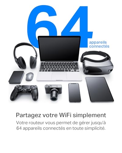 TP Link Archer MR402 WiFi avec SIM 4G LTE routeur Wi Fi double bande AC1200Mbps 3 ports LAN et 1 LANWAN Plug & Play 2 antennes LTE amovibles QoS OneMesh. - vue 7