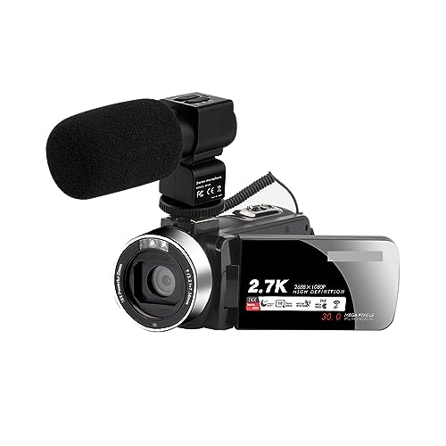 vlog J iCgrW 2K rfIJ 16X Y[ԊO Vlogging rfIJ 2.7K 30MP |[^ufW^R[_[CuXg[~O(With 32G SD Card,With MIC LENS)