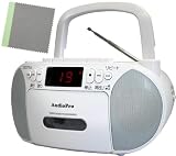 かんたんコンパクト CDラジカセ TCD-805R カセット再生・録音 CD AM/FMラジオ ワイドFM AUX入力 乾電池対応