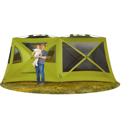 Timber Ridge 8 Person Instant Pop Up Cabin Tent, Easy 90 Second Setup, Weather Resistant Camping...