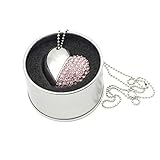 【Magnetischer Verschluss】 Die beiden Hälften des USB-Sticks werden von einem Magneten zusammengehalten. Die Hälfte mit dem USB-Stick bleibt an der Kette, so kann er nie verloren werden