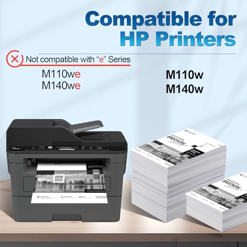 Image of Compatible W1410A 141A Black Laser Jet Toner Cartridge for HP M140w M110w | 2-pack 1410a use for laser jet mfp m140w toner laser jet m110w toner