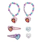 Luv Her Gabby's Dollhouse Girls BFF 6 Piece Toy Jewelry Box Set with 2 Rings, 2 Bead Bracelets and S
