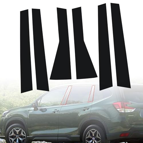 FZJDSD Door Window Pillar Post Trim Fit for Subaru Forester 2019 2020 2021 2022 2023, Glossy Black, Window Molding Side Door Pillar Posts Cover Trim