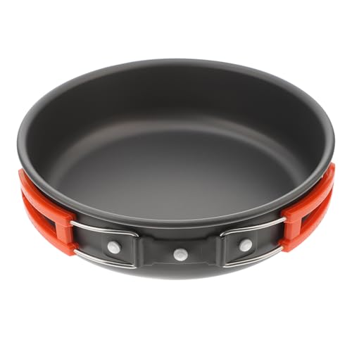 Abaodam Portable Non Stick Frying Pan Outdoor Cooking Pot for Camping Reliable Cookware for Hiking Picnics Multi Functional Cooking Utensil Essential Camping Kitchen Gear