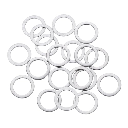 uxcell 20 Pcs M8 Flat Washer, 8x12x0.8mm Thickened 304 Stainless Steel Flat Spacers for Screw, Bolt, Automotive, Industrial Machinery