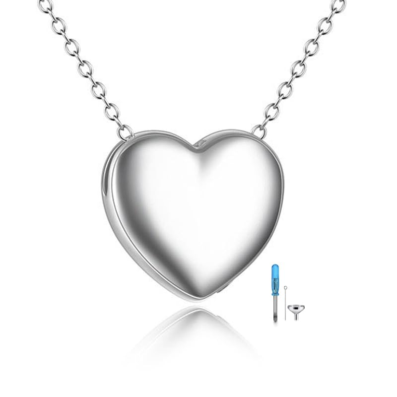 Teardrop Hourglass Urn Necklace for Ashes for Women Sterling Silver Cremation Jewelry Memorial Keepsake Urns Pendant Necklace for Urn Necklaces Ashes