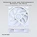 Phanteks M25-140 Gen2, 140mm ARGB High Performance Cooling Fans, Daisy-Chain Unified Fan Frame, Infinity Mirror hub, Single Cable Connection, White