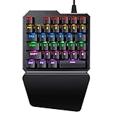 【Compatible con Windows y Mac】 este teclado para juegos con una sola mano es compatible con Windows XP, Windows Vista, Windows 7, Windows 8, Windows10, Mac OS X y otros sistemas operativos.