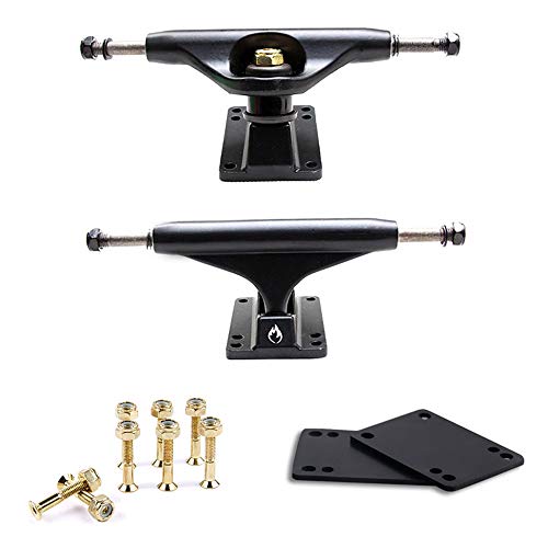 POFET Skateboard-Brücke, 12,7 cm, kleine Fischbrett-Halterung, Skateboard-Brücke, Dichtung, Brücke, Nagel-Set, Unisex, Erwachsene, Profi-Skate-Achsen