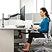 Pholiten Premium Single Monitor Arm for 13-32 Inch Computer Holds 22 lbs,Gas Spring Monitor Stand for Desk with Swivel/Tilt/Rotation, VESA 75x75 or 100x100mm