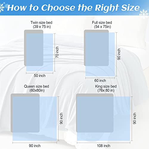 【Upgraded Fabric】 Ailemei Cooling Blanket For Hot Sleepers, King Size Lightweight Breathable Summer Big Blankets For Bed, Q-Max >0.5 Jade Fiber, Keep Body Cool For Hot Flashes Night Sweats, 108"X90" #TOP4