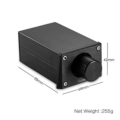 Nobsound High Precision Passive Preamp Volume Controller Vol Control Hifi Preamplifier Alps (Rca&Hifi Version, Black) #TOP3