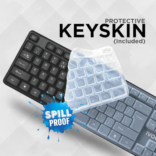Image of iVOOMi Super Wired Keyboard and Mouse Combo, BIS Approved, Full-Size Layout with Numeric Pad, Spill Resistant, Rupee Key, for Win /Mac /Linux, BIS Approved, Included Free Keyskin - 1 Year Warranty